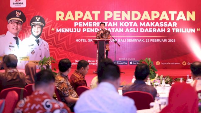 Wali Kota Makassar Moh Ramdhan Pomanto saat pembukaan Rakor Pendapatan di Badung, Bali, Kamis, (23/02/2023).