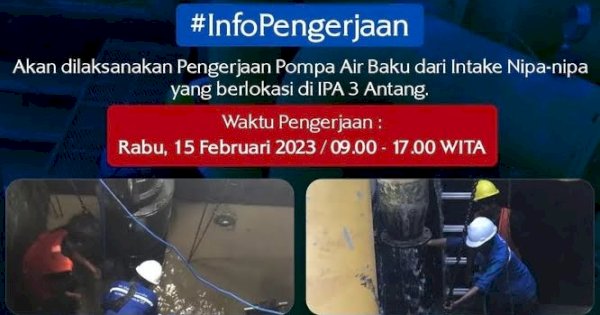 Distribusi Air PDAM Makassar Bakal Terganggu di 9 Lokasi 