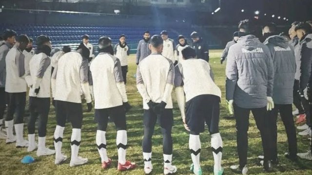 Penampakan skuad Timnas Indonesia U-20 saat melakoni latihan perdana di Uzbekistan jelang Piala Asia U-20. (Foto: Ig/@garudafansbook)