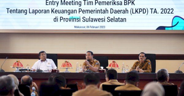 Buka Entry Meeting BPK, Gubernur Sulsel: Demi Menghadirkan Pemerintahan yang Bersih