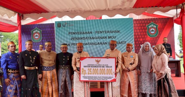 Peringatan Hari Jadi ke-63 Kabupaten Takalar, Gubernur Sulsel beri Bantuan Keuangan Rp25 Miliar