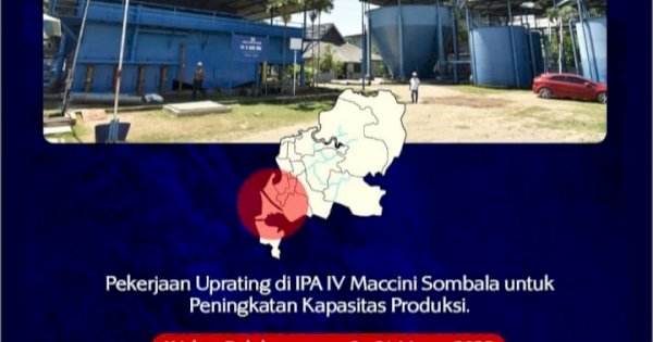 Tingkatkan Kapasitas Produksi Air, PDAM Makassar Uprating di IPA IV Maccini Sombala