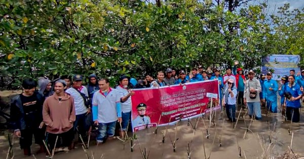 Target 154 Ribu Batang di Wilayah Bosowasi, DKP Sulsel Tanam Mangrove di Desa Polewali Bone