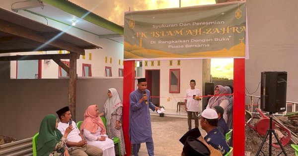 Rudianto Lallo Resmikan Sekolah TK Ah-Zahrah di Kampung Kera-kera