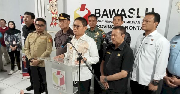 Penjagub Gorontalo Tinjau Kantor Baru Bawaslu, Pastikan Persiapan Pemilu 2024