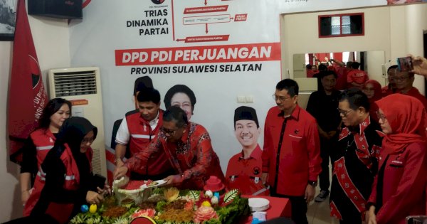 Sekjend PDIP Hadiri Syukuran Kantor Baru PDIP Sulsel, Akan Diresmikan Langsung Megawati