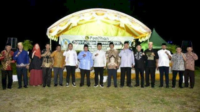 Penjagub Gorontalo Hamka Hendra Noer didampingi Kadis Pendidikan, Kadis Kominfotik, Karo Umum bersama ketua yayasan penyelenggara PPIB tahun 2023 Adhan Dambea dan jajarannya (8/3/2023).