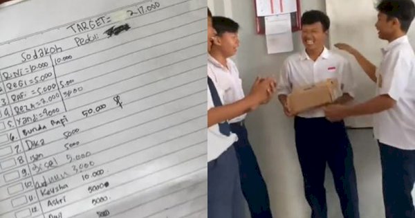 Sudah Rusak dan Bolong, Viral Aksi Haru Siswa SMP Belikan Temannya Sepatu Baru