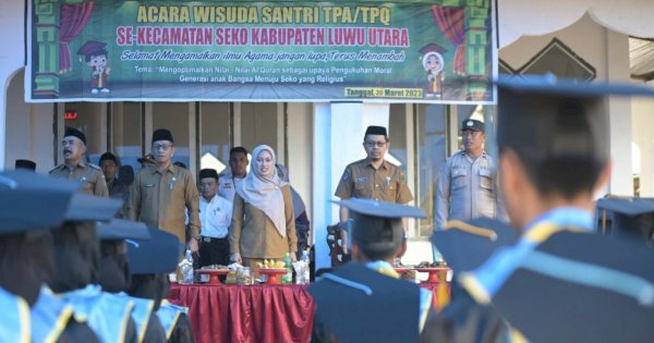 Bupati Indah Hadiri Wisuda 109 Santri TPA/TPQ se-Kecamatan Seko