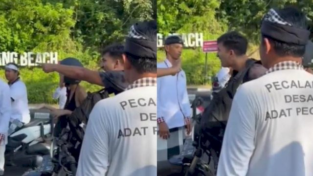 Viral Bule Ngamuk dan Ngajak Ribut Pecalang Saat Upacara Melasti di Bali