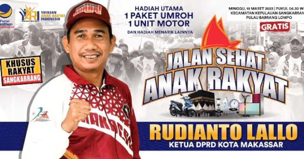 10.000 Ribu Warga Pulau Sangkarrang Bakal Hadiri Jalan Sehat Anak Rakyat