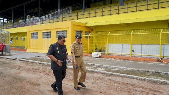 Wali Kota Parepare, Taufan Pawe (TP) meninjau Stadion Gelora BJ Habibie (GBH) Kota Parepare, pada Selasa (3/1/2023).