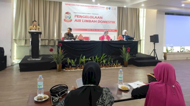 Perumda Air Minum (PDAM) Makassar dan Komisi B DPRD Kota Makassar melaksanakan sosialisasi program Instalasi Pengelolaan Air Limbah (IPAL Losari) di Royal Bay Hotel, Sabtu (29/4/2023). 