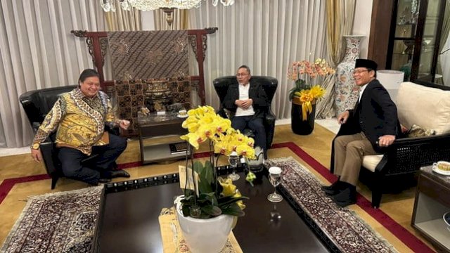 Koalisi Indonesia Bersatu (KIB) menggelar pertemuan di rumah Ketua Umum Partai Golkar, Airlangga Hartarto pada Kamis (27/4/2023) malam. Pertemuan itu menghasilkan beberapa kesepakatan. (Istimewa)