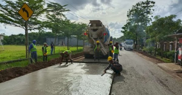 Ruas Jalan Burung-burung dan Bili-bili Dibenahi, Progres Tahap Rabat Beton 