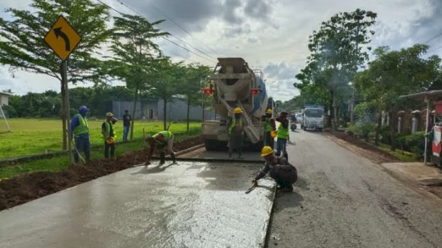 Ruas Jalan Burung-burung dan Bili-bili Dibenahi, Progres Tahap Rabat Beton 