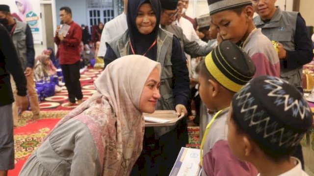 Bupati Luwu Utara, Indah Putri Indriani saat menghadiri Yatim Fest di Hotel Bukit Indah Masamba beberapa waktu lalu.