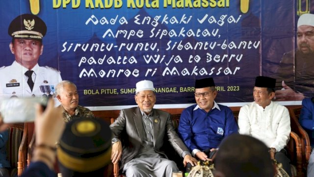 Wali Kota Makassar Moh Ramdhan Pomanto saat menghadiri Halal Bi Halal Kerukunan Keluarga Daerah Barru (KKDB) Kota Makassar, Selasa (25/04/2023).