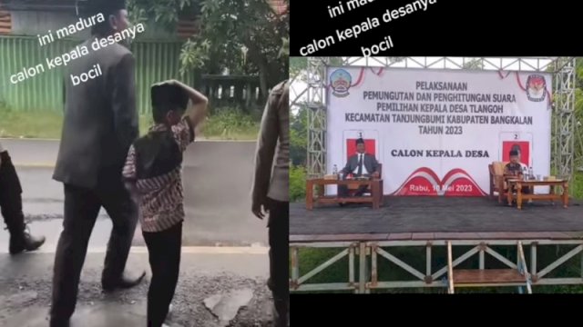 Bocah laki-laki jadi kandidat calon kepala desa di Bangkalan, Madura (Instagram @terang_media)