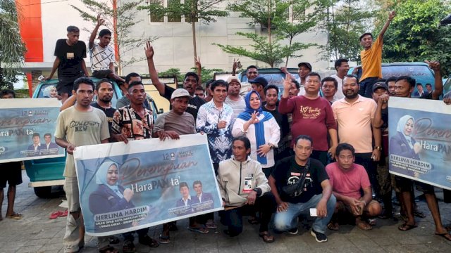 Didampingi Ketua PAN Makassar, Herlina Dapat Dukungan Komunitas Sopir Pete-pete