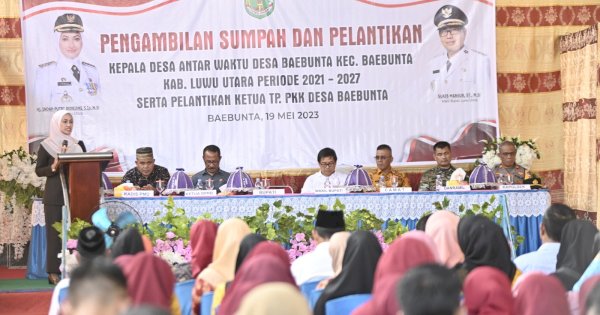 Bupati Indah Lantik Kepala Desa, Minta Visi dan Misi Pendahuluan Dilanjutkan 