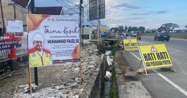 Ucapan Terima Kasih Warga Masamba ke Abang Fauzi, Aspirasi Drainase Jalan Mampu Atasi Banjir