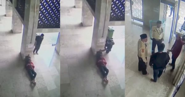 Viral Maling Curi HP Jamaah yang Tertidur Pulas di Masjid Istiqlal, Aksinya Terekam CCTV