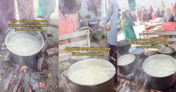 Masak Nasi 7 Jam Untuk Hajatan Tapi Tak Matang-matang, Warga Panggil Pak Kyai