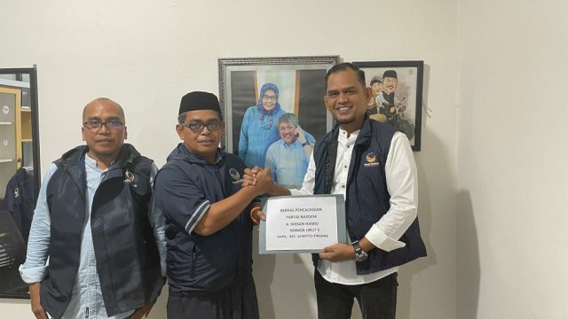 Nyaleg di Dapil 1 Pinrang, Andi Ikhsan Hamid Dapatkan Nomor Urut 5 dari NasDem