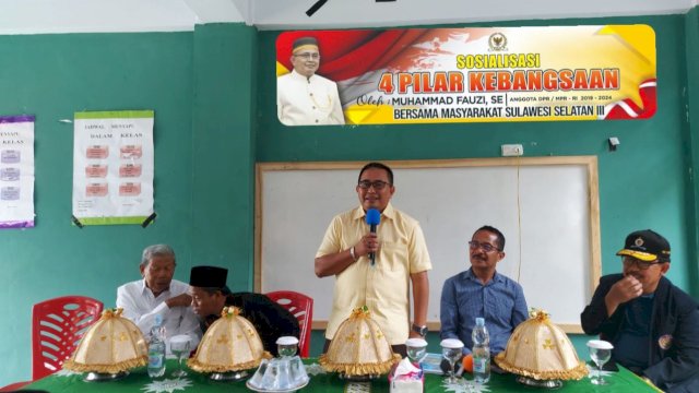 Anggota MPR/DPR RI Muhammad Fauzi Menggelar Sosialisasi 4 Pilar Kebangsaan di Sukamaju