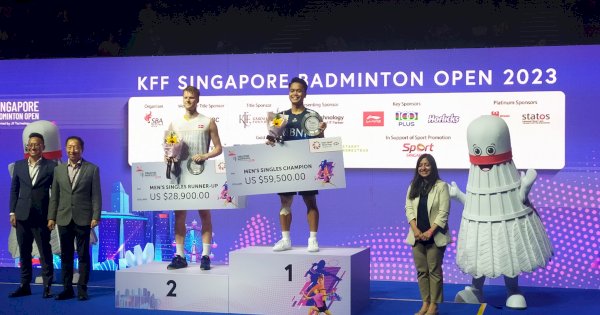 Ginting Sukses Back to Back Juara Singapore Open