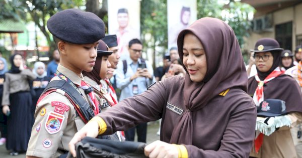 Ditarget Juara, Fatmawati Rusdi Lepas Tim Pramuka Makassar Wakili Sulsel