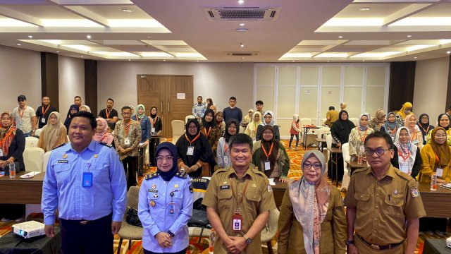 Dokumentasi Disdag Makassar saat menggelar desiminasi Fasilitasi Kekayaan Inteletual (HKI) bagi pelaku IKM Kota Makassar yang digelar di W Three Style Hotel, Selasa (20/6/2023).