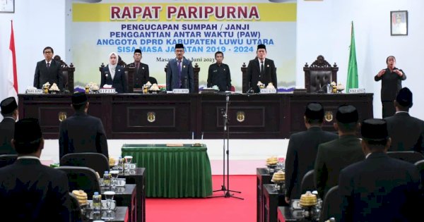 Saifuddin Dilantik PAW Anggota DPRD Luwu Utara, Ini Pesan Bupati Indah 