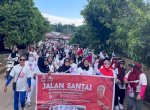 Bareng Warga di Gowa, Pemuda dan Perempuan Ganjar Gelar Jalan Santai 
