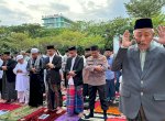 Ketua DPRD Rudianto Lallo Laksanakan Salat Idul Adha di Anjungan Pantai Losari