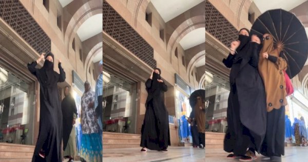 Malu-maluin! Viral Wanita Diduga Asal Indonesia Joget Tiktok di Mekkah