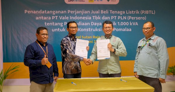 PT Vale Perkuat Kerja Sama PLN, Dukung Ketersediaan Daya Listrik pada Fase Konstruksi Blok Pomalaa