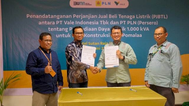 PT Vale Perkuat Kerja Sama PLN, Dukung Ketersediaan Daya Listrik pada Fase Konstruksi Blok Pomalaa