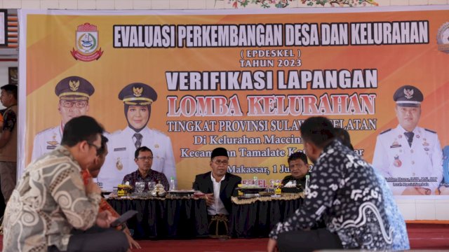 Wali Kota Makassar, Moh Ramdhan Pomanto dalam acara Evaluasi Perkembangan Desa dan Kelurahan (Epdeskel) dan Verifikasi Lapangan Lomba Kelurahan/Desa Tingkat Kabupaten/Kota 2023, di Baruga Kelurahan Maccini Sombala, Sabtu, (1/07/2023).