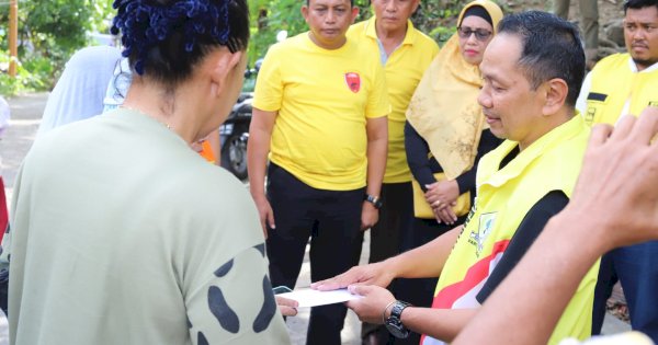 DPD Golkar Parepare Gerak Cepat Berikan Santunan kepada Korban Rumah Kebakaran