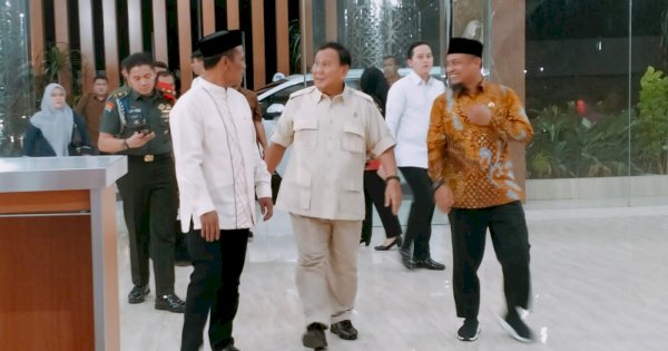 Berkunjung ke AAS Building, Prabowo-Amran Sulaiman Bicara Empat Mata