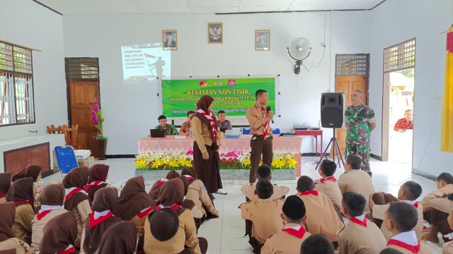 Pasiter Kodim 1304 Gorontalo Beri Penyuluhan Bela Negara ke Siswa Siswi SMA