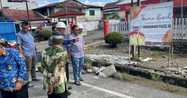 Anggota DPR RI Muhammad Fauzi Tinjau Progres Rehabilitasi Drainase di Jalan Trans Sulawesi