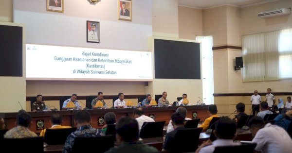 Pemprov Sulsel Gelar Rakor Gangguan Kantibmas di Wilayah Sulsel, Ini Tujuannya