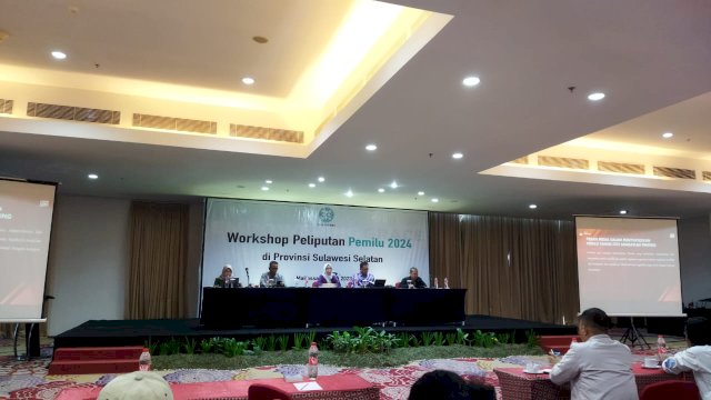 Dewan Pers menggelar Workshop Peliputan Pemiu 2024 di Hotel Swiss-belhotel Makassar, Jalan Ujung Pandang, Makassar, pada Jumat (28/7/2023). 