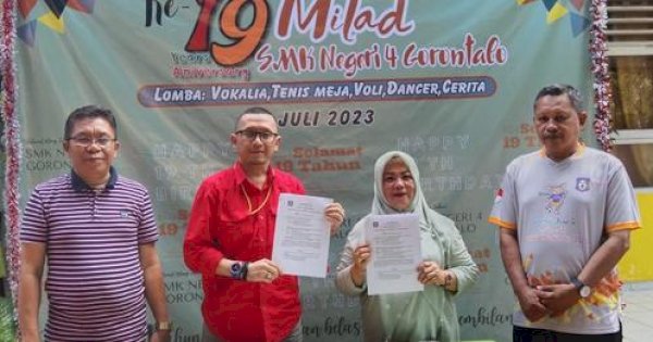 Jalankan Program Gerakan Literasi Nasional, Diarpus Gandeng SMK Negeri 4 Gorontalo 