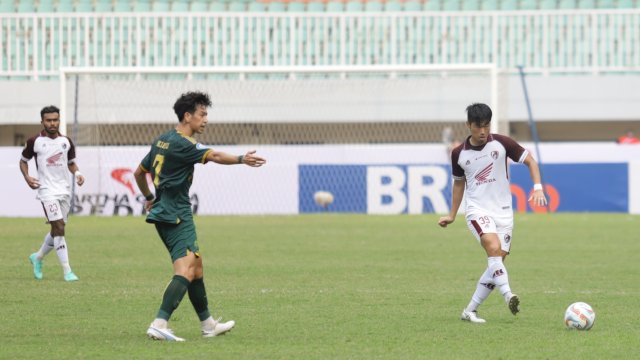 Dokumentasi Persikabo 1973 versus PSM Makassar yang berlangsung di Stadion Pakansari, Bogor, Jawa Barat, yang menghasilkan skor 0-1 untuk tim tamu pada Jumat (14/7/2023). (foto: Official PSM Makassar)