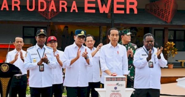 Resmikan Bandara Ewar, Jokowi Harap Ekonomi di Papua Selatan Makin Maju 