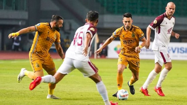 Dokumentasi laga Bhayangkara FC melawan PSM Makassar di pekan kelima Liga 1 2023-2024 yang berakhir 0-0 di Stadion Patriot, Sabtu (29/7/2023). (foto: Bhayangkara Official)